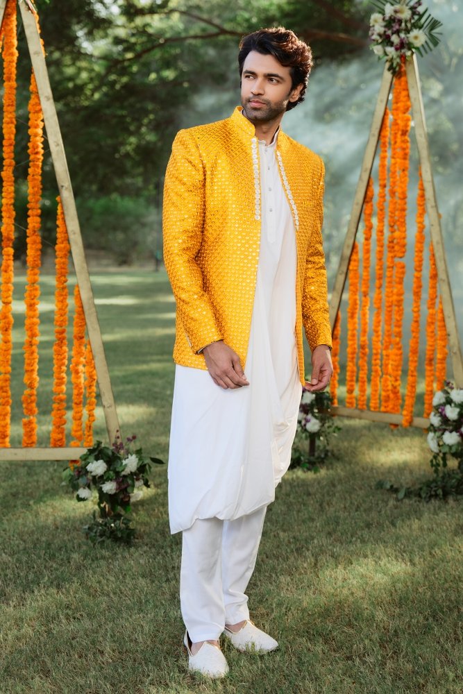 White And Grey Long Maxi Dress With Jacket at Rs 1300.00 | Maldia Nagar |  Jaipur| ID: 2850377666530
